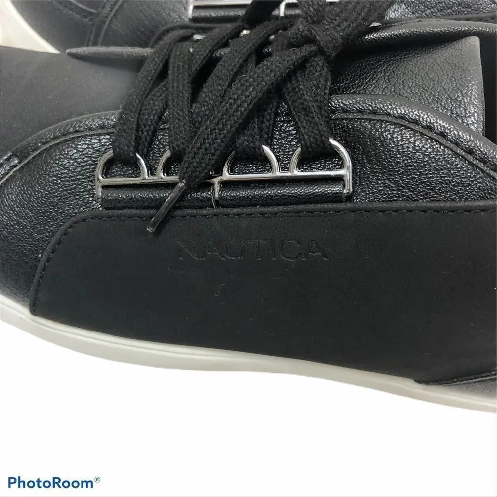 Nautica Ladies Lubec Black‎ High Top Sneakers